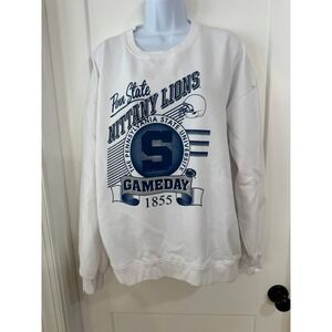 Pressbox Women's Penn State Nittany Lions White Calgary Fleece Crewneck‎ XL